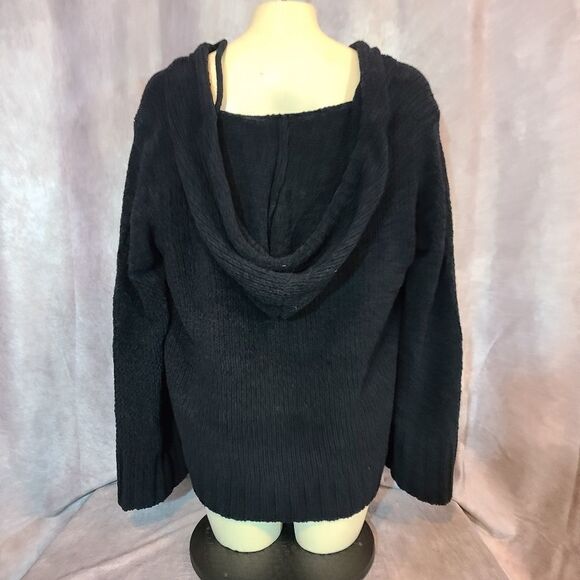 Love Lili Black Knit Hoodie Size XL - Picture 3 of 6